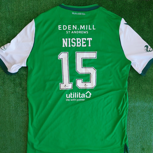 Hibernian 2020/21 Nisbet #15 Home Shirt (Excellent) - Size 5XL
