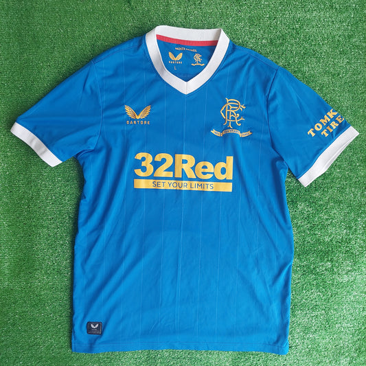 Rangers F.C. 2021/22 *150 Years Anniversary* Home Shirt (Excellent) - Size L