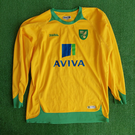 Norwich City 2008/09 L/S Home Shirt (Very Good) - Size L