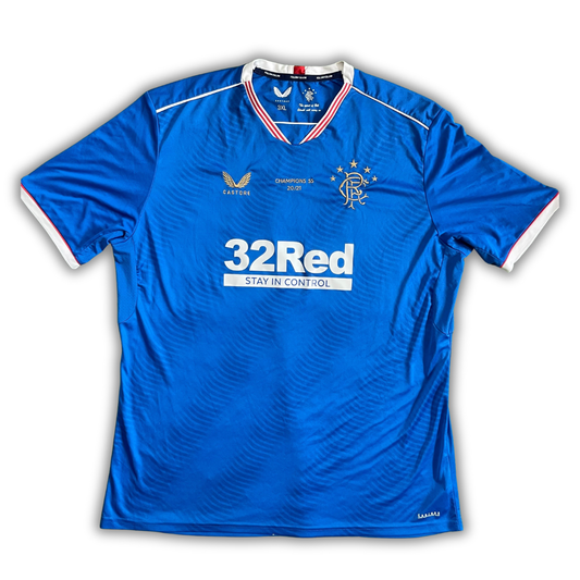 Rangers F.C. 2020/21 'Champions 55' Home Shirt (Very good) - Size 3XL