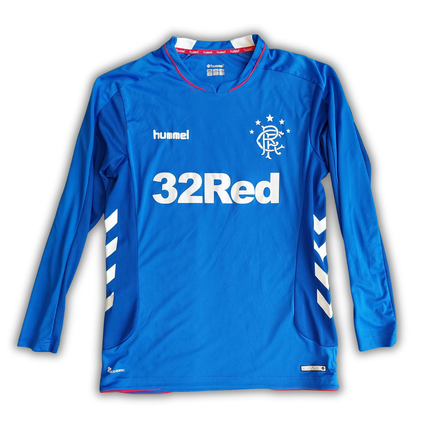 Rangers F.C. 2018/19 L/S Home Shirt (Excellent) - Size M