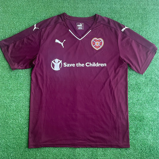 Hearts of Midlothian 2016/17 Home Shirt (Excellent) - Size L