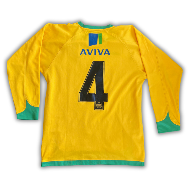 Norwich City Extérieur Maillot de foot 2014 - 2015. Sponsored by Aviva Norwich City Extérieur Maillot de foot 2014 - 2015. Sponsored by Aviva