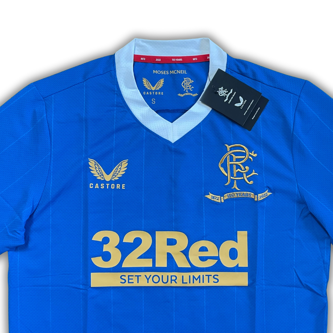 Rangers F.C. 2021/22 *150 Years Anniversary* Player Issue Pro Home Shirt (BNWT) - Size S