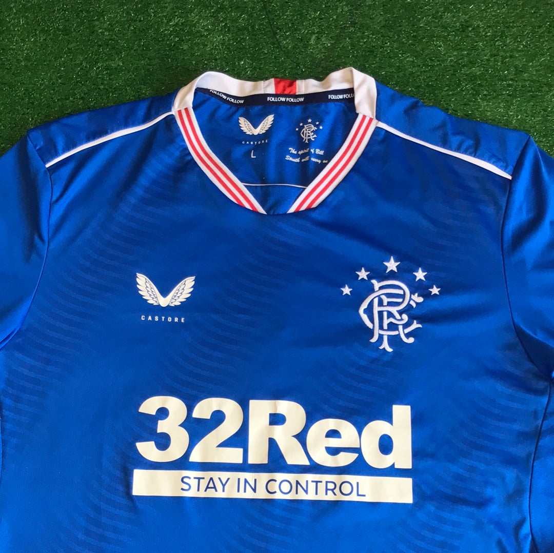 Rangers F.C. 2020/21 Home Shirt (Very good) - Size L