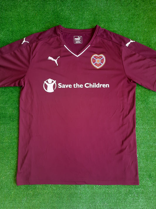 Hearts of Midlothian 2016/17 Home Shirt (Excellent) - Size L