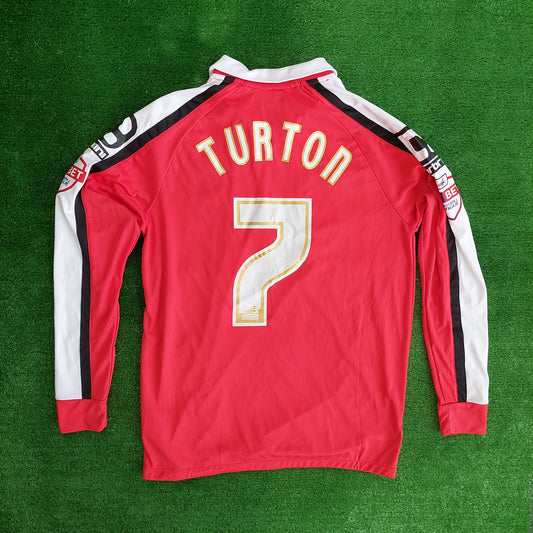 Crewe Alexandra 2014/15 L/S #7 Turton Home Shirt (Excellent) - Size S