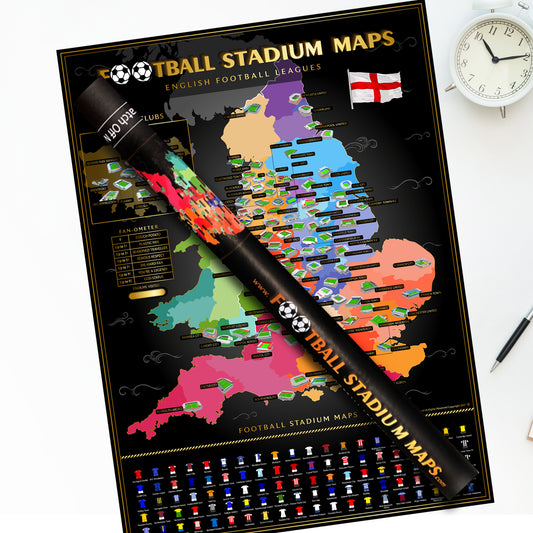 Football Stadium Scratch off Map - 23/24 Season