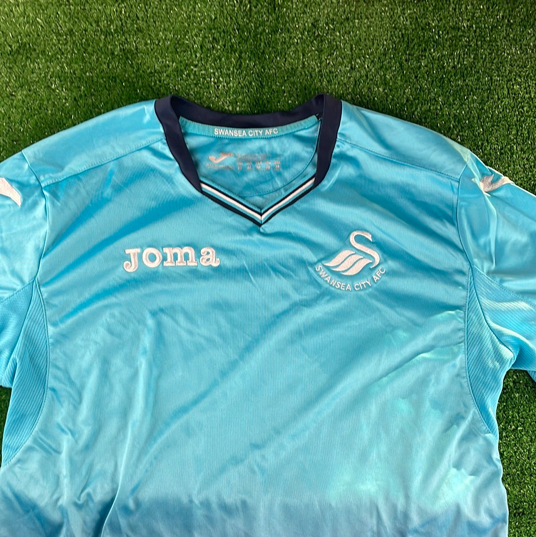 Swansea City 2016/17 Away Shirt - Sponsor-less (Excellent) - Size M