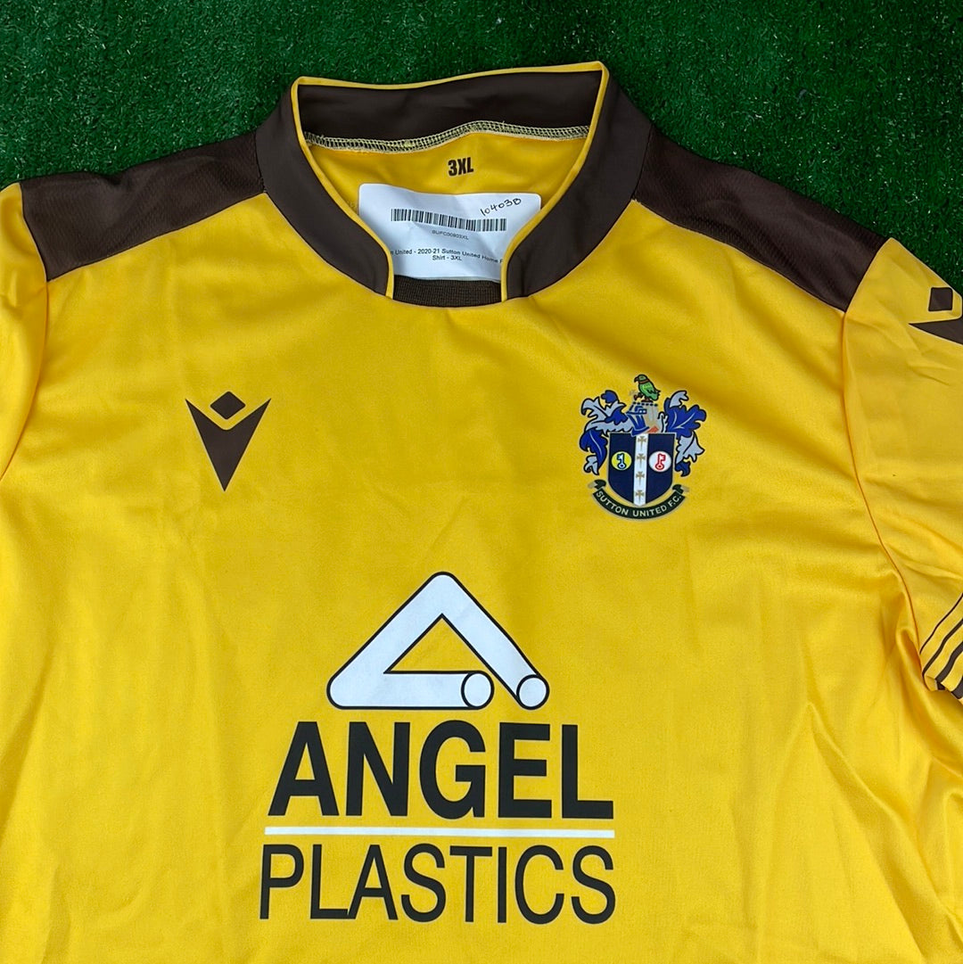 Sutton United 2020/22 Home Shirt (BNWT) - Size 3XL